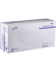 GUANTES DESECHABLES DE NITRILO PEHA-SOFT BLANCO T- M 100 U