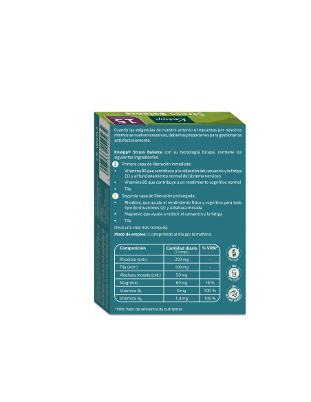 KNEIPP STRESS BALANCE 15 COMPRIMIDOS