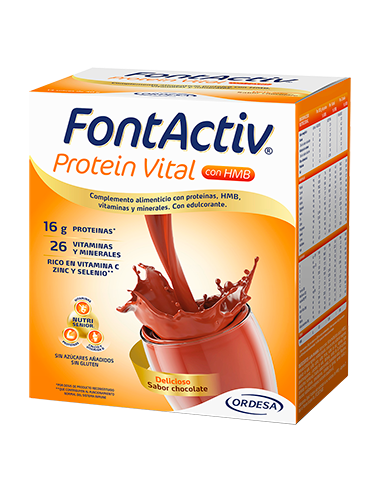FONTACTIV PROTEIN VITAL14 SOBRES 30 g SABOR CHOCOLATE