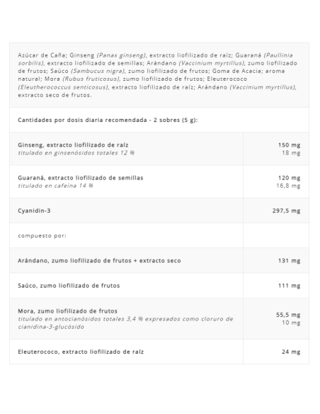 NATURA MIX ADVANCED ENERGIA 20 SOBRES MONODOSIS BUCODISPERSABLES