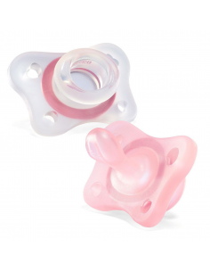 CHICCO CHUPETE MINI SOFT ROSA 2-6M 2 UD