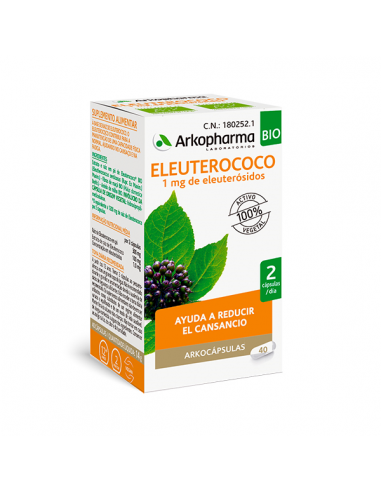 Arkocápsulas Eleuterococo BIO – 40 cápsulas