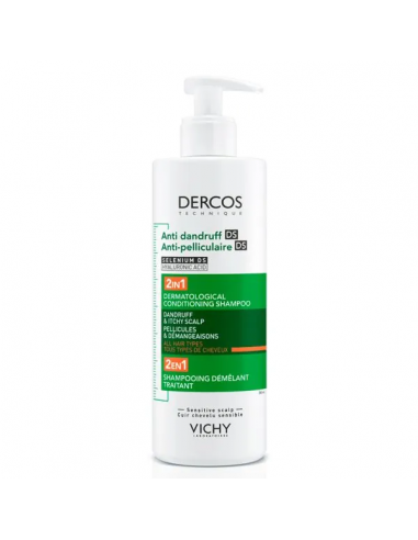 DERCOS CHAMPU ANTICASPA 2 EN 1 ENVASE 390 ml