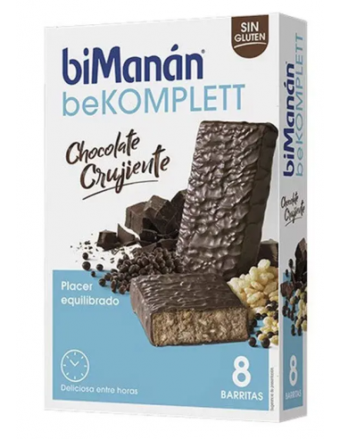 BIMANÁN KOMPLETT BARRITAS CHOCOLATE CRUJIENTE 8 UNIDADES