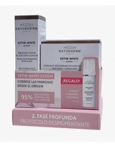 ESTHEDERM PACK ESTHE-WHITE SERUM  CREMA  REGALO ESPUMA LIMPIADORA