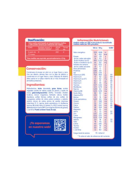 NUTRIBEN INNOVA 3 ENVASE 800 g
