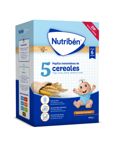 NUTRIBÉN PAPILLA 5 CEREALES 600 G