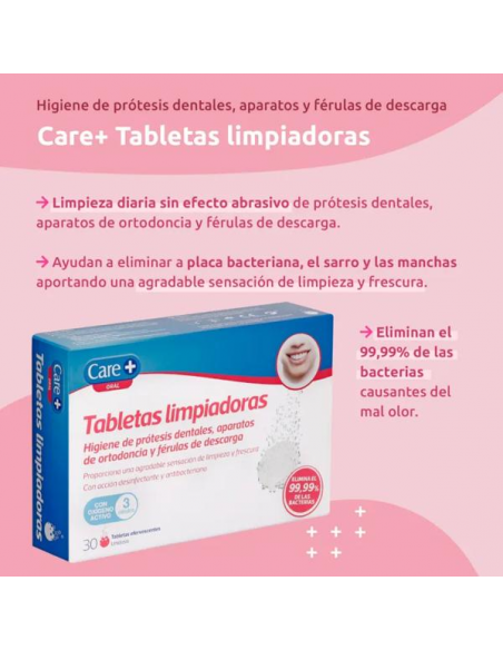 CARE TABLETA EFERVESCENTE LIMPIADORA 30 UNIDADES