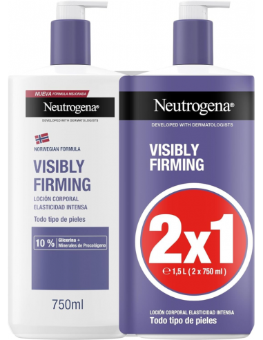 NEUTROGENA VISIBLY RENEW LOCION CORPORAL REAFIRMANTE 2 ENVASES 750 ml