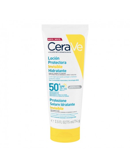 CERAVE SOLAR FLUIDO INVISIBLE HIDRATANTE SPF 50 LOCION 75 ML