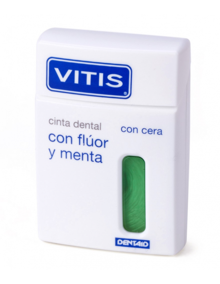 VITIS DUPLO CINTA DENTAL CON CERA, FLÚOR Y MENTA DUPLO 2 UNIDADES