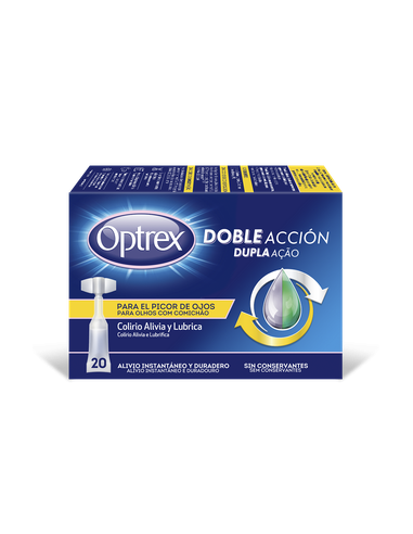 OPTREX DOBLE ACCIÓN PICOR DE OJOS MONODOSIS 20 UNIDADES