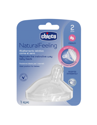 Chicco - Tetina NaturalFeeling Flujo Medio 1 ud 2m