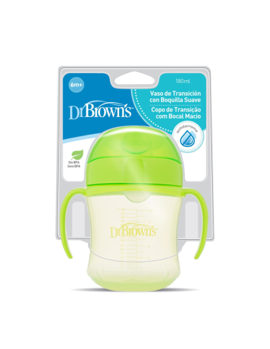 DR BROWNS VASO DE TRANSICIÓN 180 ML 6 MESES