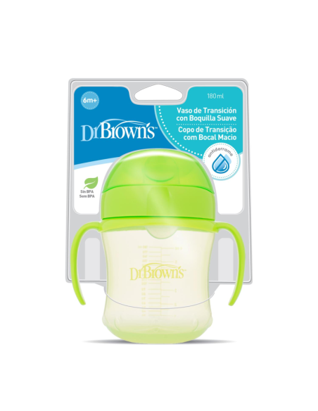 DR BROWNS VASO DE TRANSICIÓN 180 ML 6 MESES
