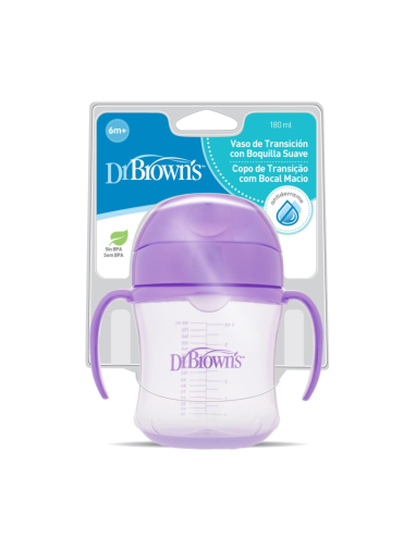 DR BROWNS VASO DE TRANSICIÓN 180 ML 6 MESES