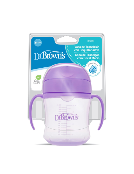 DR BROWNS VASO DE TRANSICIÓN 180 ML 6 MESES