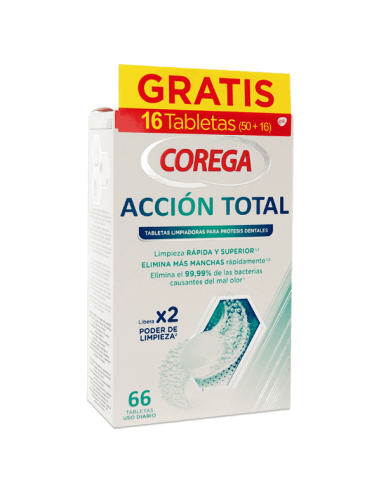 COREGA ACCIÓN TOTAL LIMPIADOR 66 TABLETAS