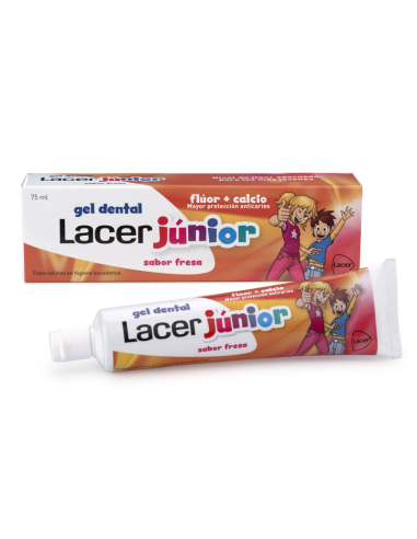 Lacer Junior Gel dental sabor fresa 75 ml